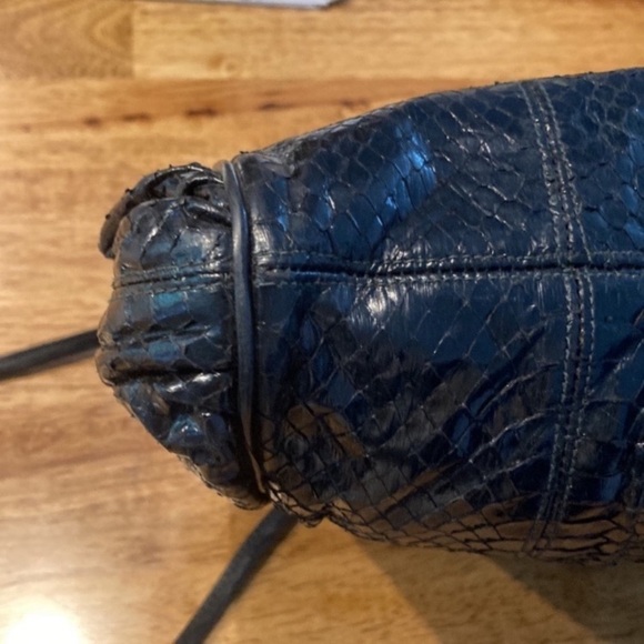 Varon Snakeskin Vintage Crossbody/Clutch Bag Black - Picture 3 of 11